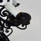 Large 12-light wrought iron hall or living room chandelier. 1960s-70s