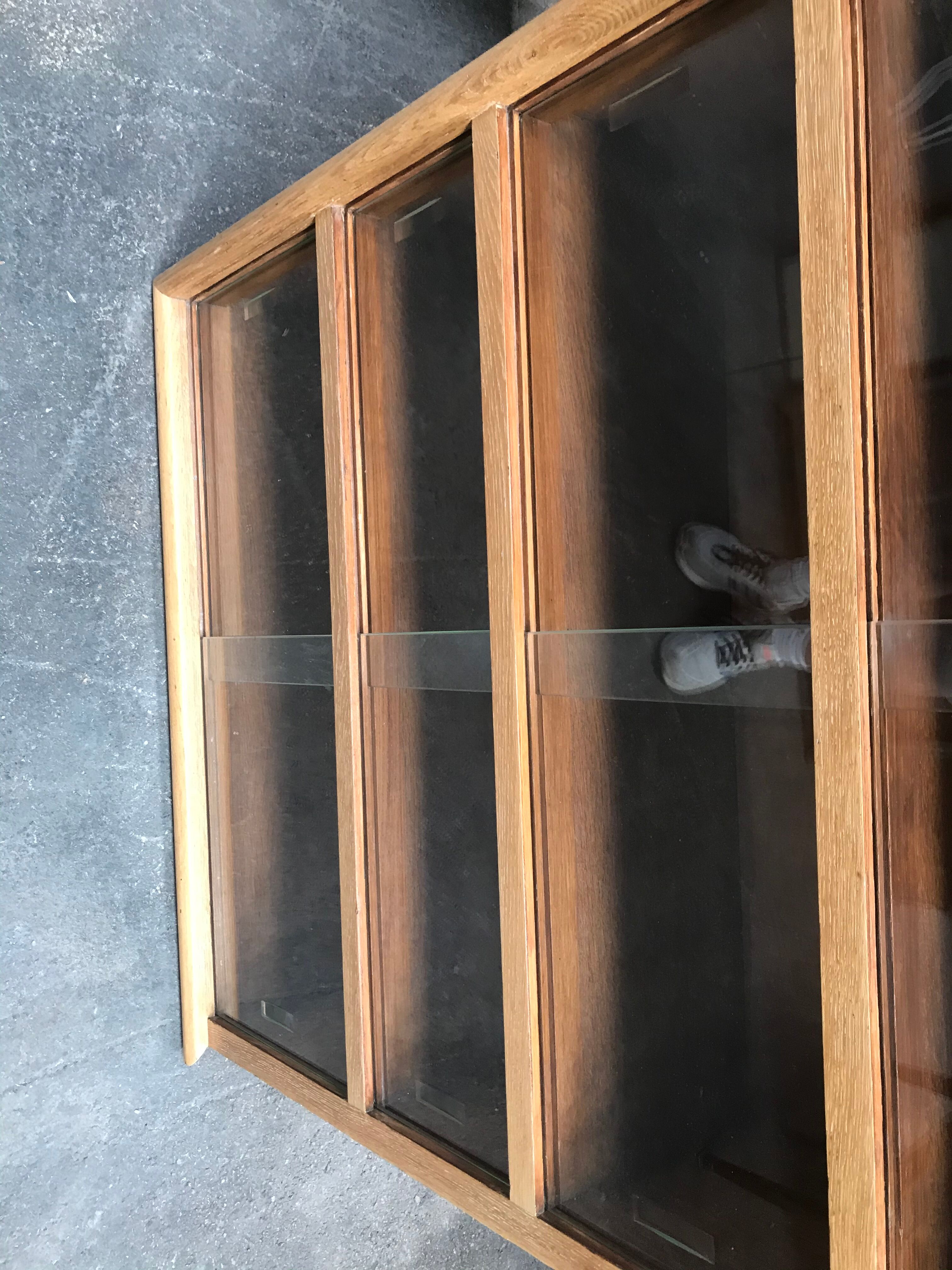 Solid oak bookcase 1950