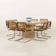 Italian mid century extra large travertine dining table, 1970s