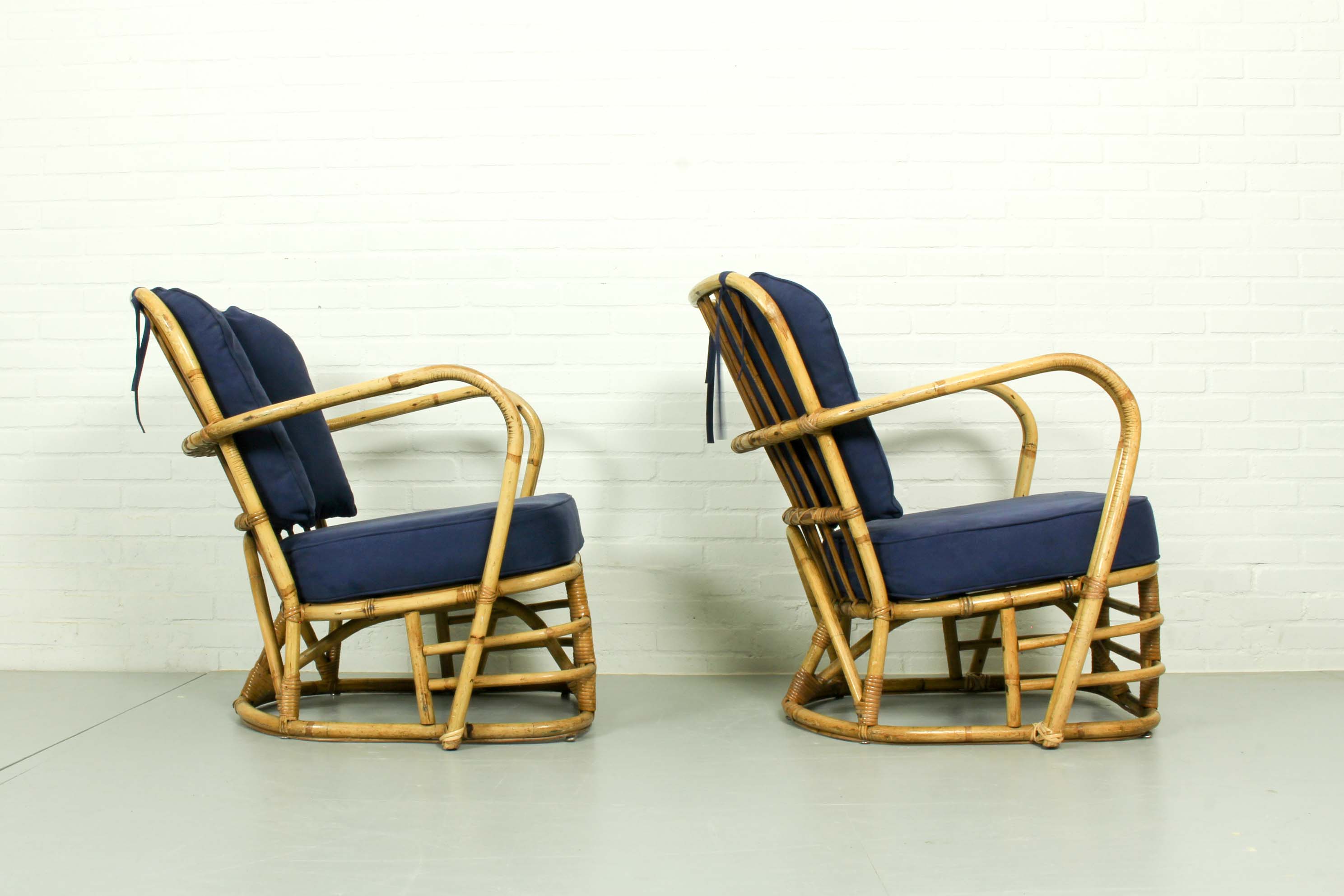 Rare Midcentury Rattan Living Room Set