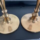 Pair of old bronze candlesticks