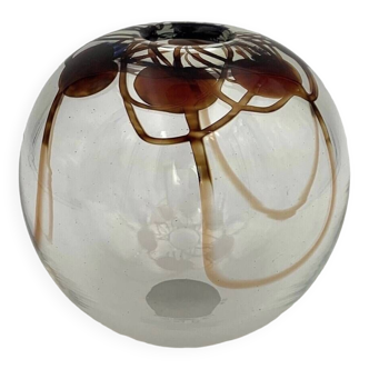 Mary Angus art blown glass vase, USA - 1980s