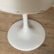 Vintage swivel desk foot tulip in white leather