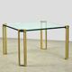 GLASS & BRASS coffee table by Peter Ghyczy, 1970s