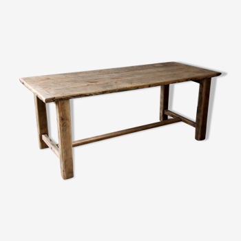 Antique wooden farmhouse table