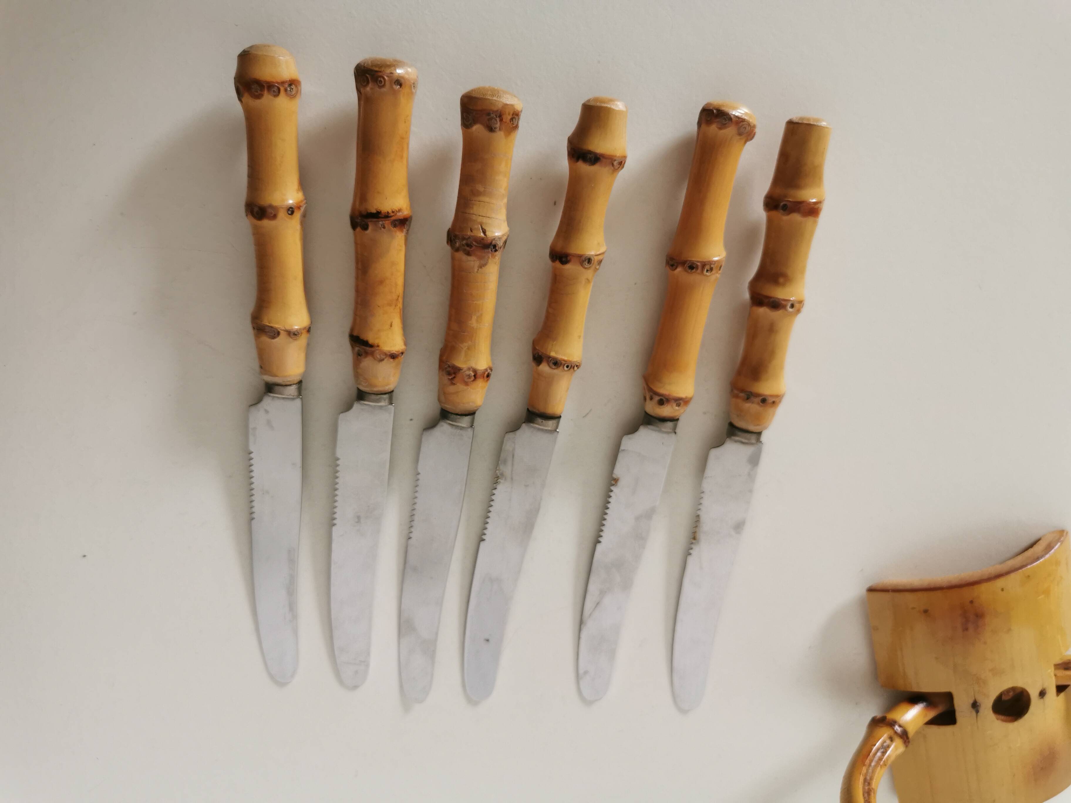 bamboo dessert and cheese knife set