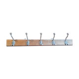 Wall-mounted coat rack with 5 hooks