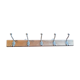 Wall-mounted coat rack with 5 hooks