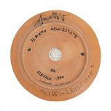 Kiwi Landscape Plate in Ceramic by Sergio Dangelo for Mazzotti Albisola, 1980s