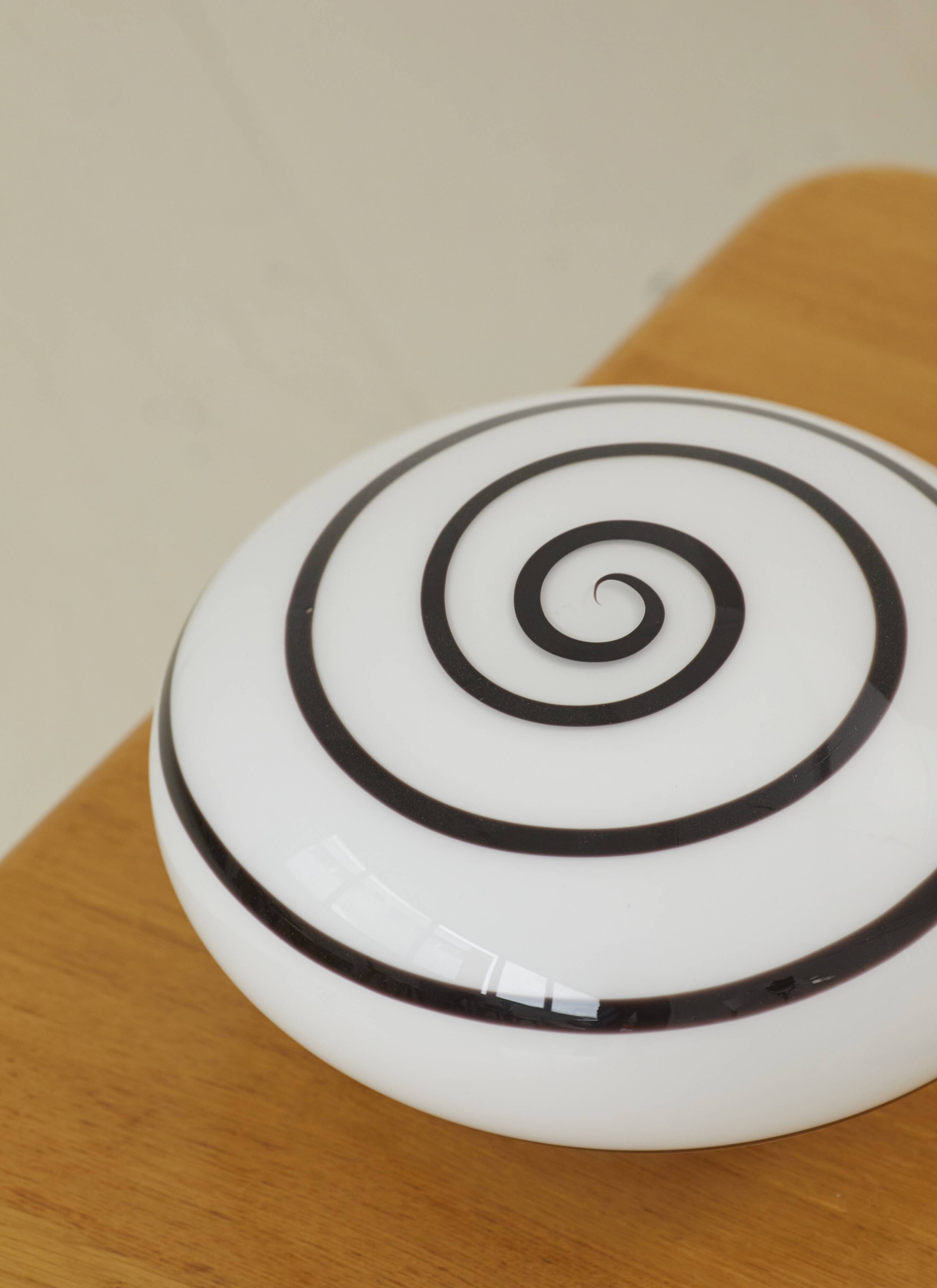 Glass lamp Swirl Zebra by Eglo vintage 80s/90s