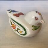 Small bird pocket emptying ring holder butterflies and flowers