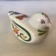 Small bird pocket emptying ring holder butterflies and flowers