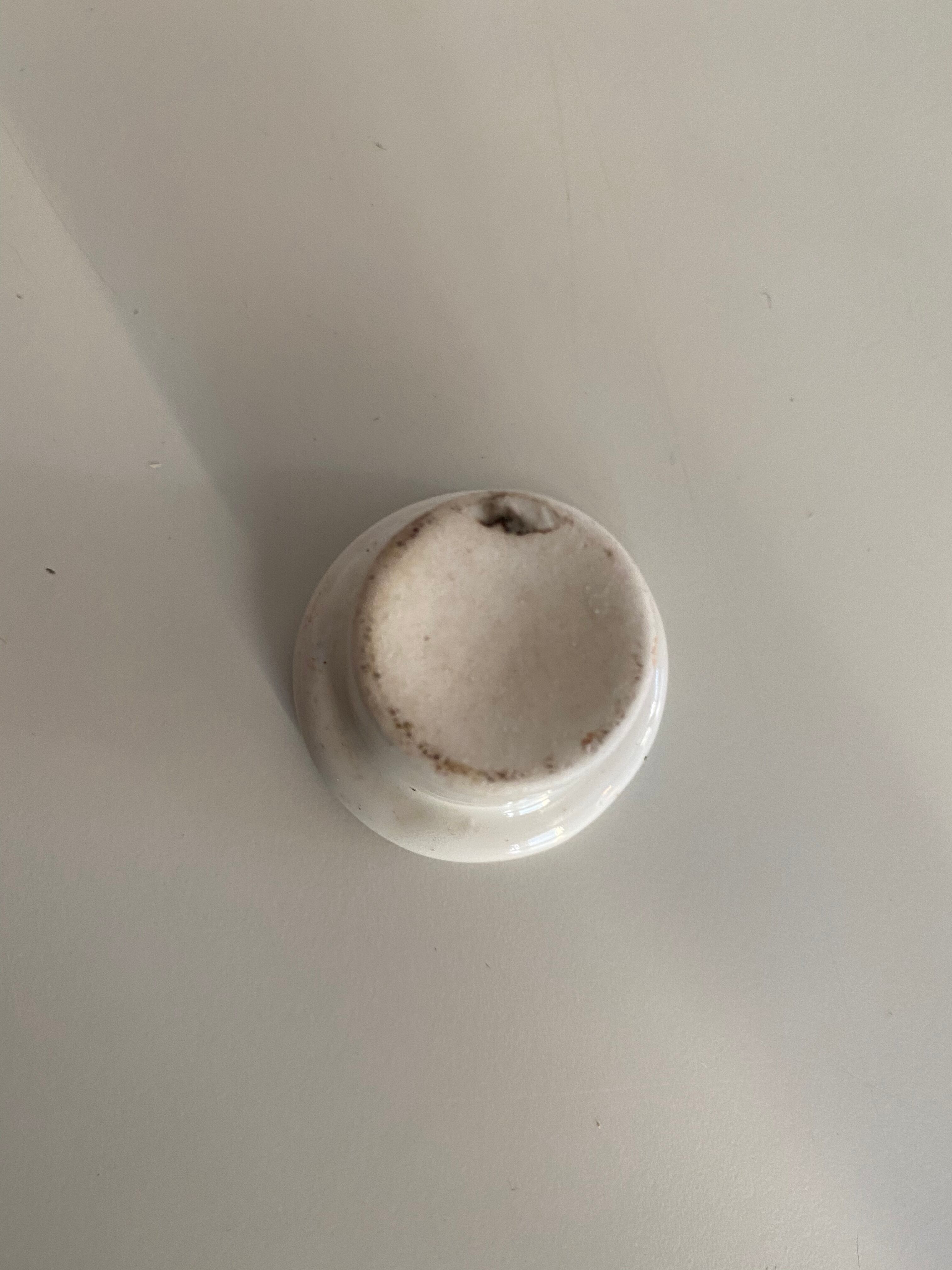 Old porcelain inkwell