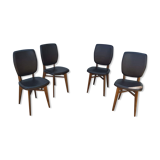 4 vintage Scandinavian teak chairs