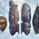 Set of 5 vintage African masks