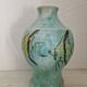 Vintage vase with fish decor by Pierre Scheffer