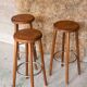 Set of 3 wooden bar stools