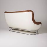 Michel cadestin karate leather sofa, 1970s