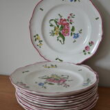12 old St Amand flat plates 1713