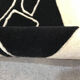 Vintage Danish carpet in surreal pattern wool