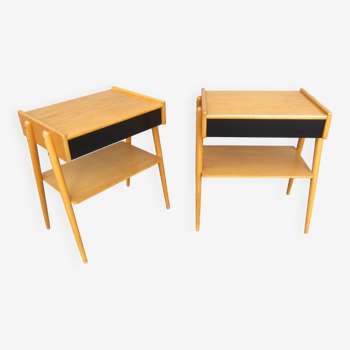 Pair of Scandinavian bedside tables by ab carlström & co möbelfabrik