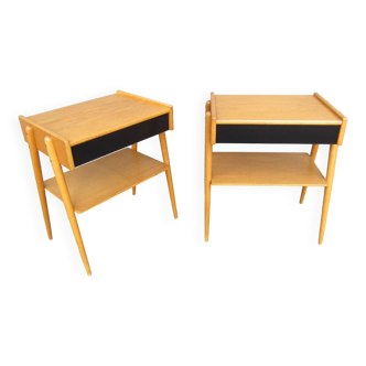 Pair of Scandinavian bedside tables by ab carlström & co möbelfabrik