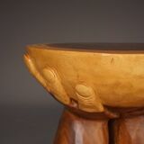 Table à manger vintage en bois massif. Années 1970