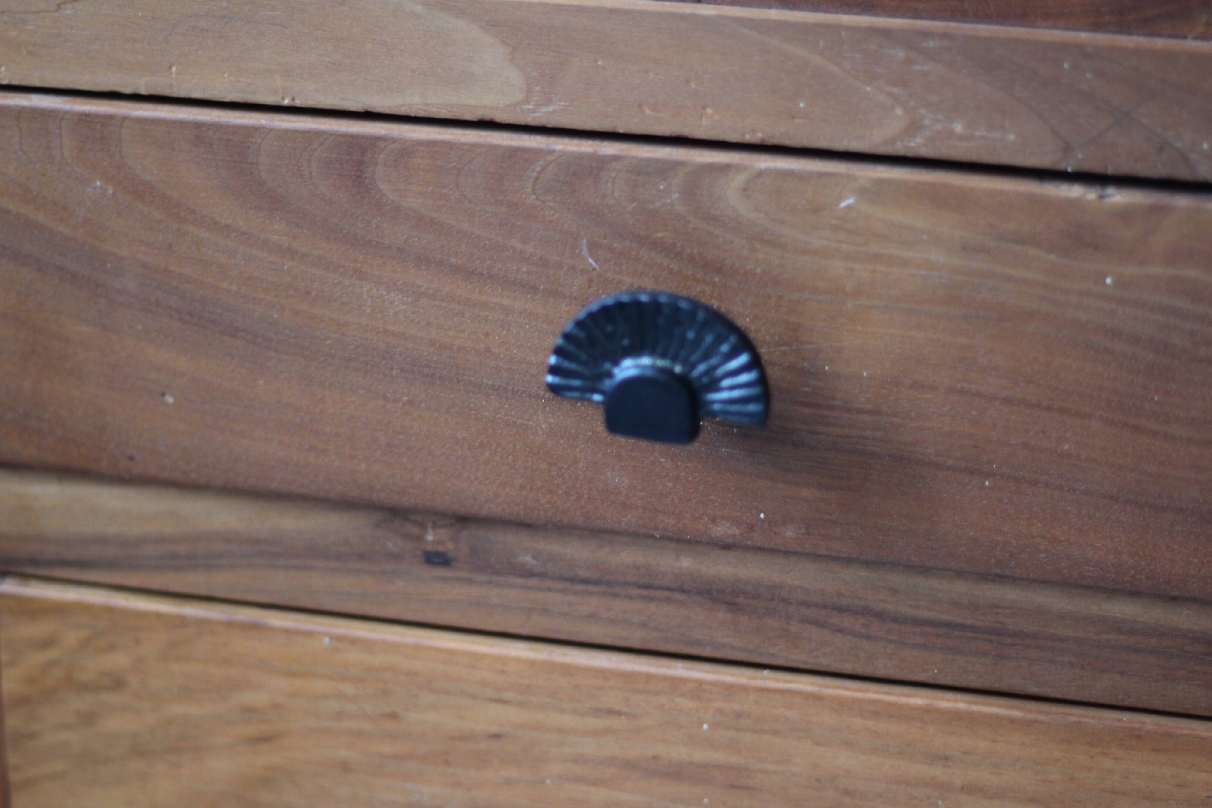Art deco walnut bedside table