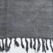 Vintage Gray Tones Kilim Rug, Handmade Mid Century Modern Carpet, 156x231Cm
