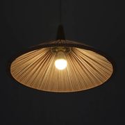 Suspension ELEONORE — 60 cm, lin et coton rayé terra