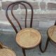 Set of 4 Mismatched wooden bistro chairs