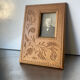 Antique hand carved  frame solid wood  19.5 cm x 13.5 cm