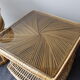 Vintage set of wicker peacock chairs and table 60