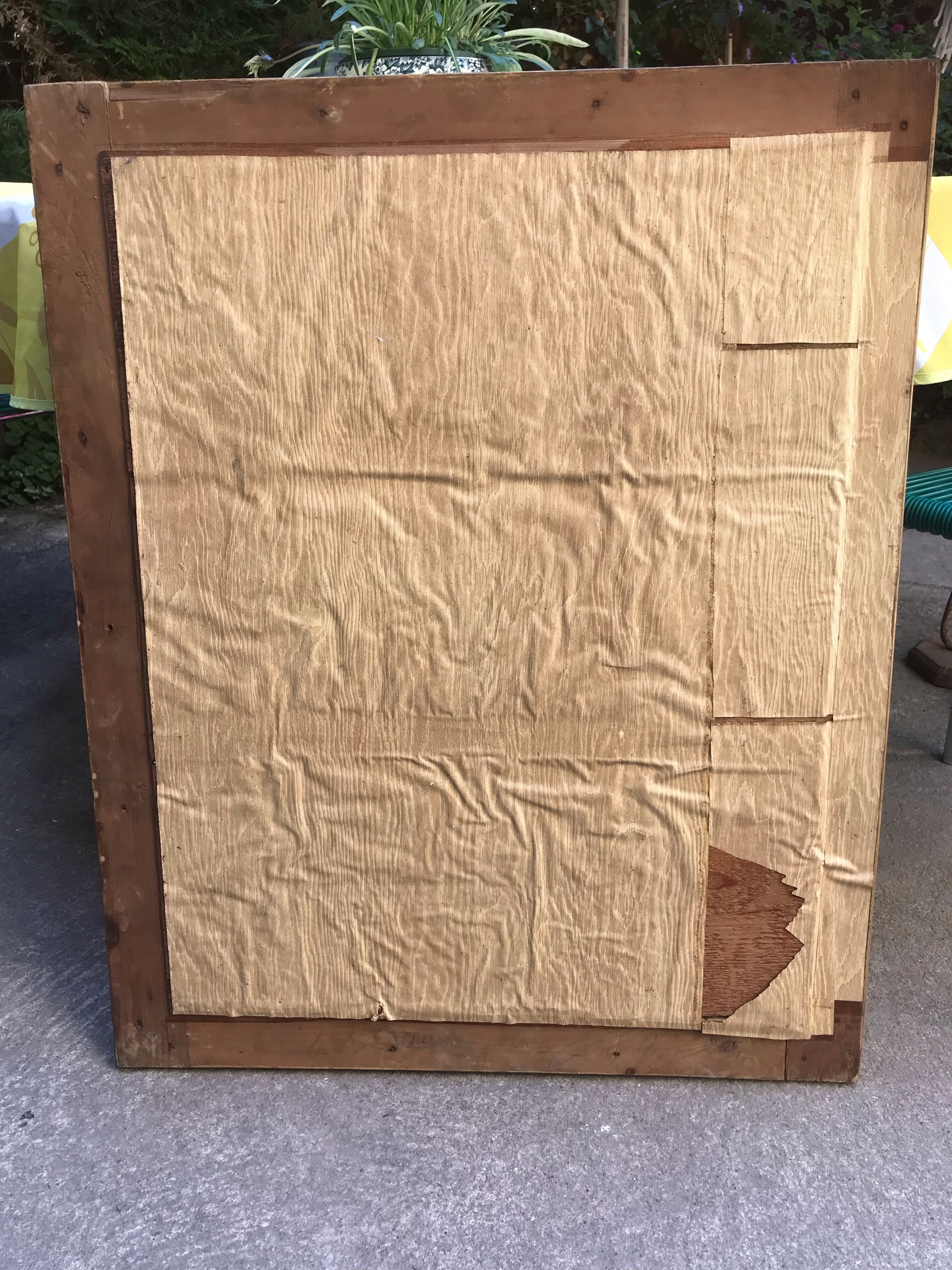 Golden mirror with gold leaf 79 x 53 cm