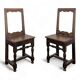 Pair of Lorraine oak chairs