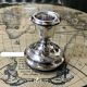 Small English silver metal candle holder from the 1950s