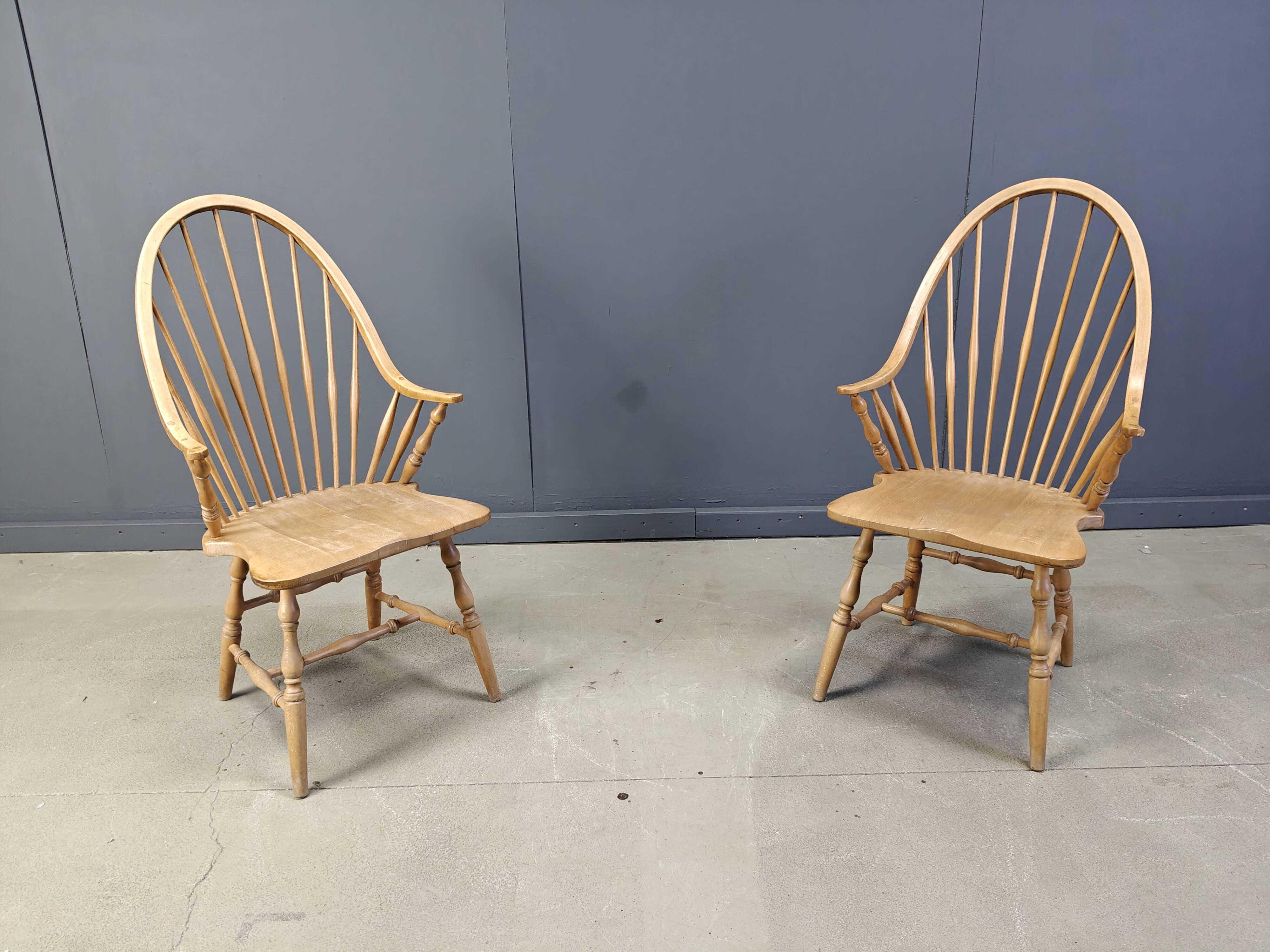 Vintage Windsor Style Dining Chairs, 1960s - Set of 6