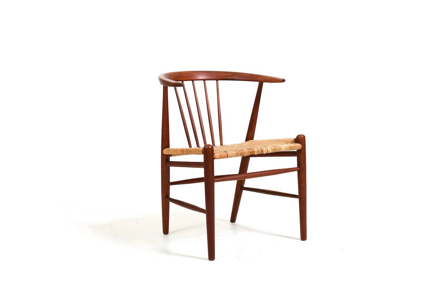 Illum Wikkelsø for N. Eilersen rare Side Chair "24GT" in Teak