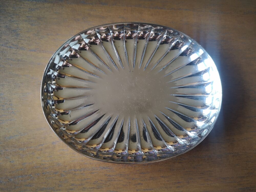 Art Deco silver metal soap holder - 1930s