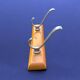 Vintage wooden wall coat rack - 2 hooks