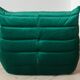 Togo lounge chair in bottle green velvet by Michel Ducaroy for Ligne Roset