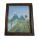 Framed oil painting