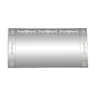 Venetian-style brasserie bistro mirror with chiseled decoration 200 x 100