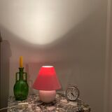 Marble style rose quartz bedside lamp
