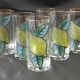6 verres à orangeade en verre, années 1970