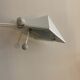 White pyramid desk lamp embnched white pyramid Lungean and Pellmann 1980