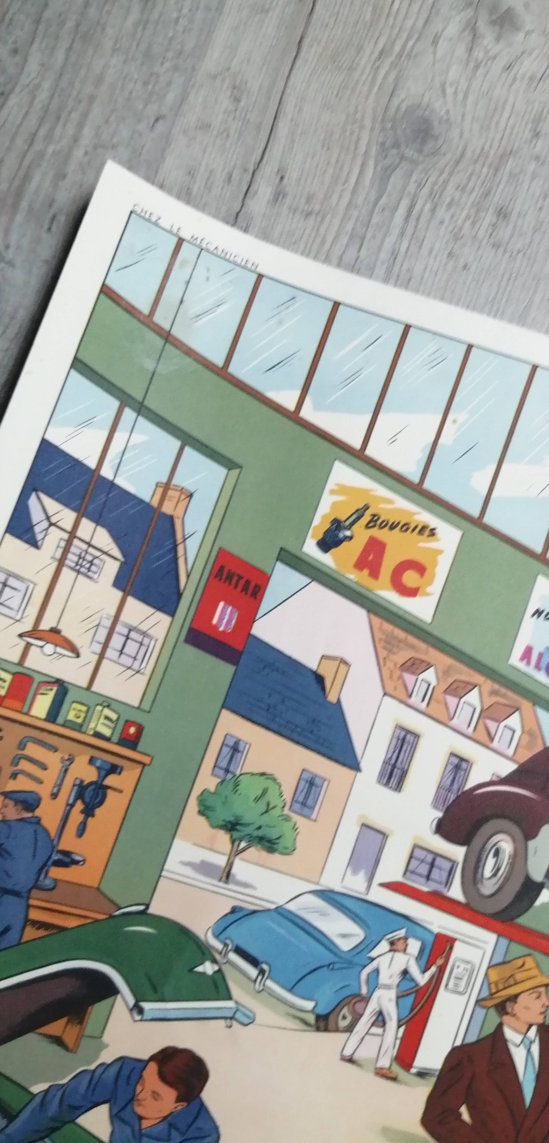 School poster "the mechanic/the station" 56x76