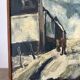 Hiver dans la rue, huile sur toile signée