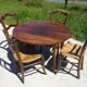 Antique walnut console table with honey spoon legs.