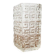 Large Finnish glass block vase from the mid-century by Tamara Aladin for Riihimäki, 1960s.